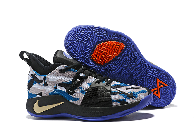 New Nike PG 2 Cool Black Grey Blue